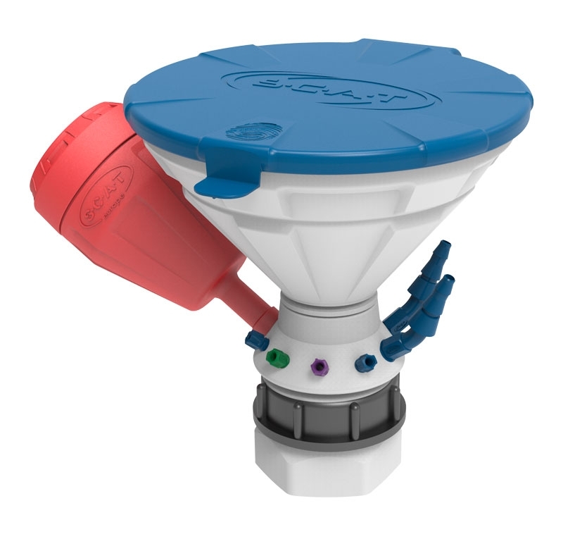 Disposal Inlet Cap JAN Safety Waste Cap with Funnel | Easy Waste Disposal | SCAT Americas