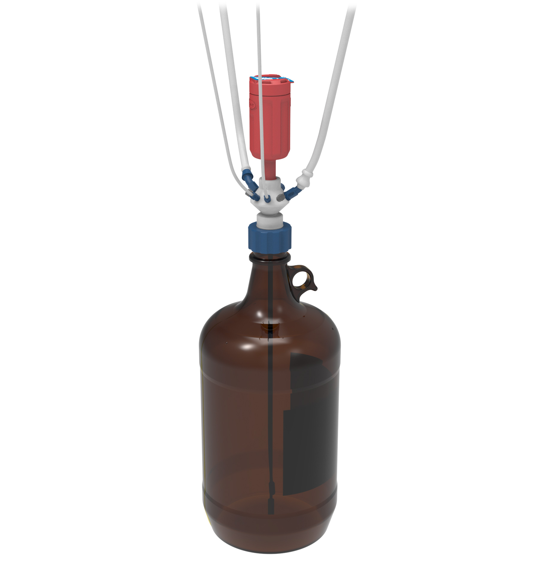 Darstellung der Mini-LISA auf einer Laborglasflasche