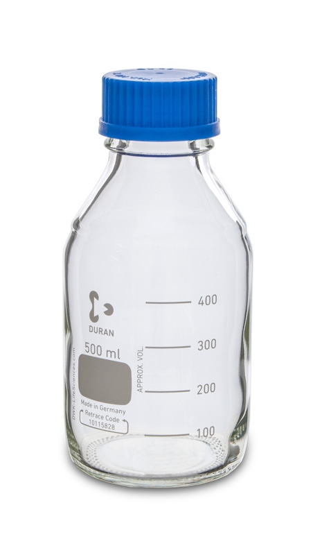 Laborflasche DURAN, GL45, 500 ml, Typ 3