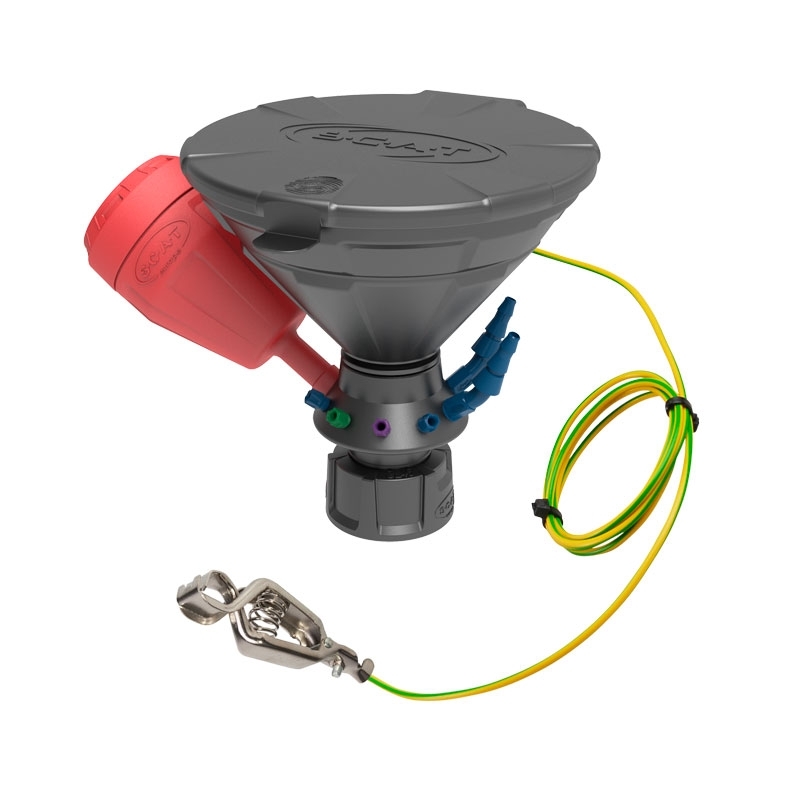 Disposal Inlet Cap JAN Safety Waste Cap with Funnel | Easy Waste Disposal | SCAT Americas